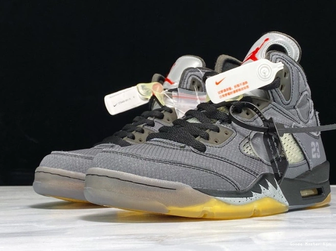 Black Air Jordan Off-White x 5 CT8480-001 0825